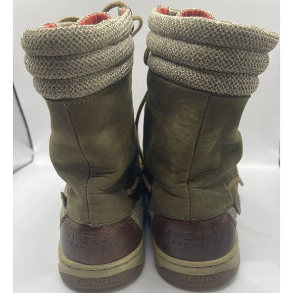 Vintage Sperry Olive and Brown High-Top Athletic Shoes - Picture 7 of 12